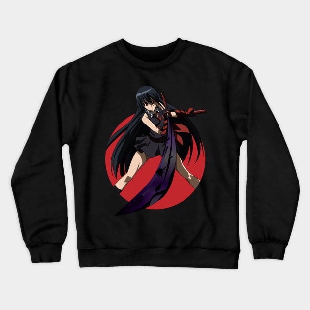 Akame ga Kill - Akame Crewneck Sweatshirt by Hala Art